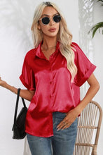 Load image into Gallery viewer, Collared Neck Short Sleeve Shirt

