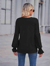 Load image into Gallery viewer, Round Neck Flounce Sleeve Blouse
