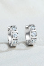 Load image into Gallery viewer, Inlaid Moissanite Huggie Earrings
