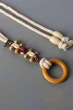 Load image into Gallery viewer, Wood Ring Rope Belt
