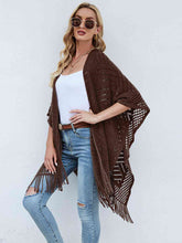 Load image into Gallery viewer, Fringe Hem Open Front Poncho
