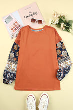 Load image into Gallery viewer, Floral Drop Shoulder Round Neck Top
