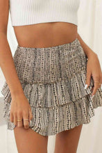 Load image into Gallery viewer, Printed Frill Trim Smocked Mini Skirt
