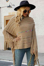 Load image into Gallery viewer, Cloak Sleeve Fringe Detail Poncho
