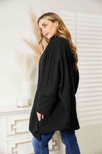 Load image into Gallery viewer, HEYSON Full Size Open Front Cardigan with Scarf Design
