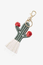 Load image into Gallery viewer, Cactus Keychain with Fringe
