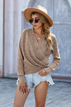 Load image into Gallery viewer, Double Take V Neck Wrap Front Knitted Top
