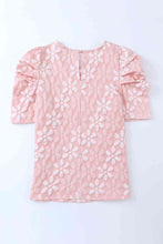 Load image into Gallery viewer, Puff Sleeve Round Neck Blouse
