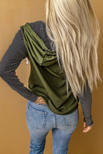 Load image into Gallery viewer, Striped Color Block Half-Zip Hoodie
